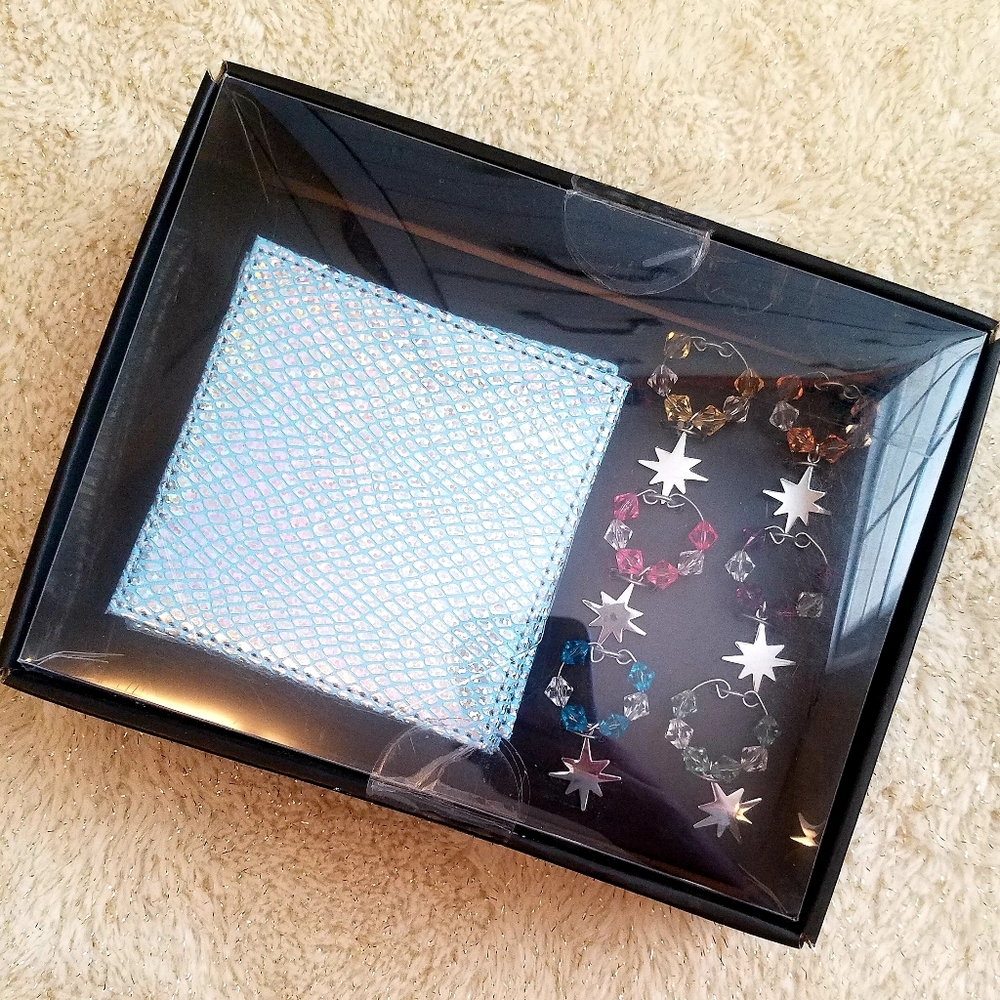 bebe Blue and Silver Coaster Set
